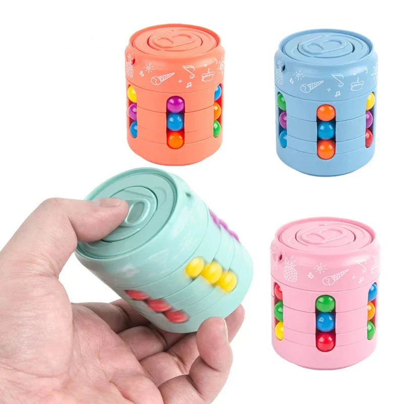 Unisex black stress relief spinning fidget cube game for anxiety relief and focus.