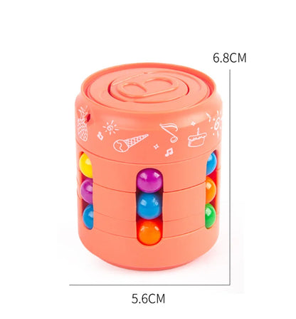 Educational fidget toy cube with multiple sides for stress and anxiety relief.