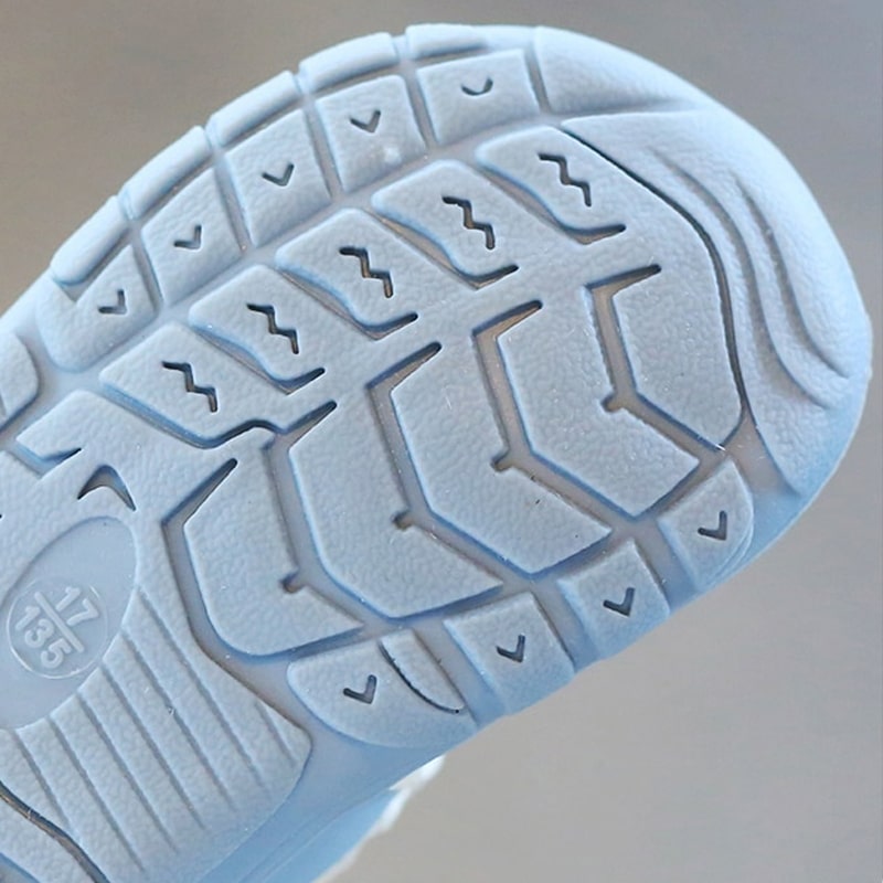 Blue unisex barefoot shoes for babies, ideal first walkers with flexible sole