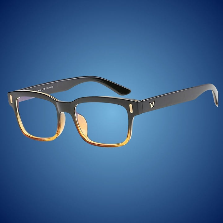 Unisex blue light blocking glasses, anti-glare, UV protection, & eye strain relief for screens.