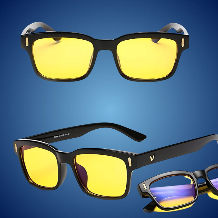 Stylish blue light blocking computer glasses for men & women, anti-glare, for digital screens.