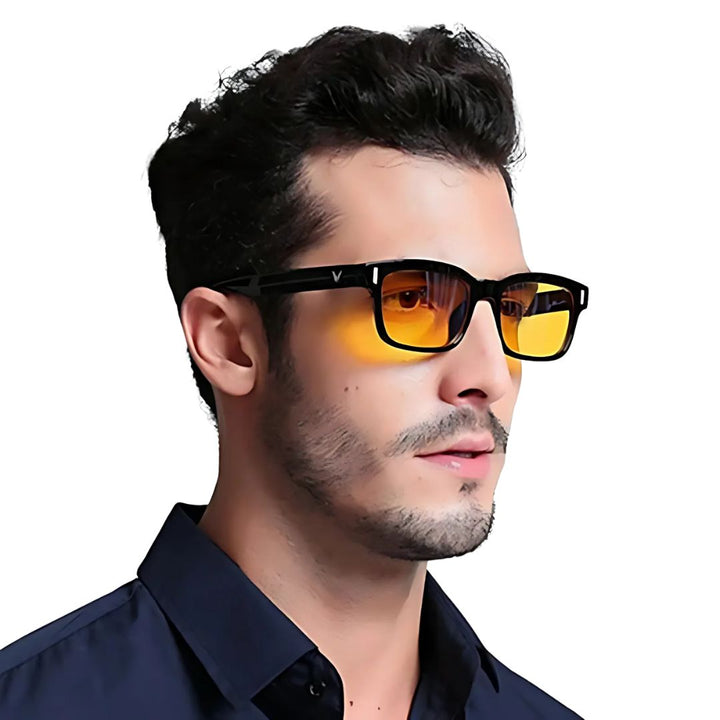 Eye protection glasses for digital screens, reducing strain & improving eye health and sleep.