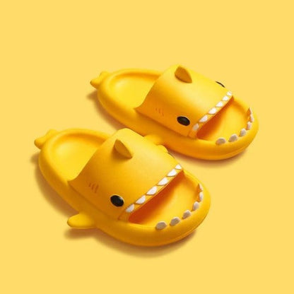 Family matching gray shark pool shoes, comfortable PVC sandals for all ages