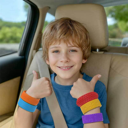 Green sensory slap bracelet, a discreet fidget toy for stress relief and autism, a fun party favor