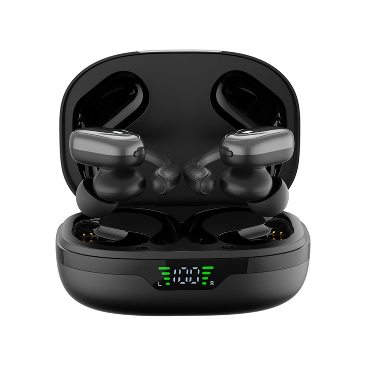 High-performance Bluetooth 5.3 sport earbuds with mic, 75-hour battery, perfect for active users.