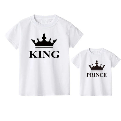 'Boss Man & Mini Boss' T-shirts displayed together, emphasizing family bond, summer casual outfits