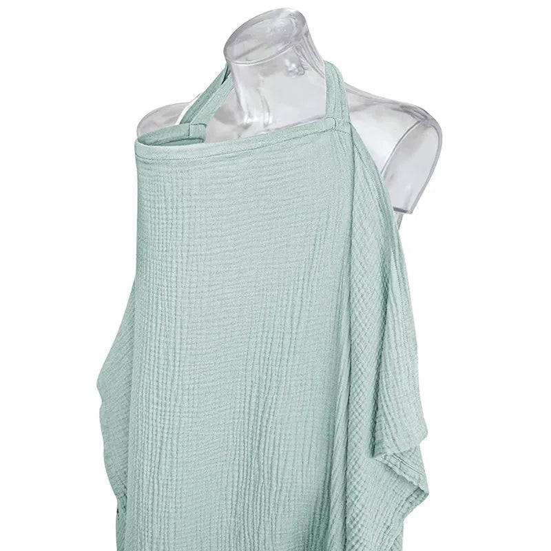 Maternity nursing apron, soft cotton, provides full coverage for comfortable and private feeding