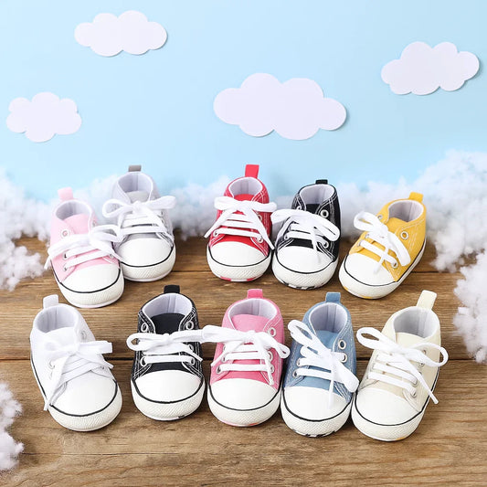 Unisex breathable first walker sneakers for infants, soft sole for early steps