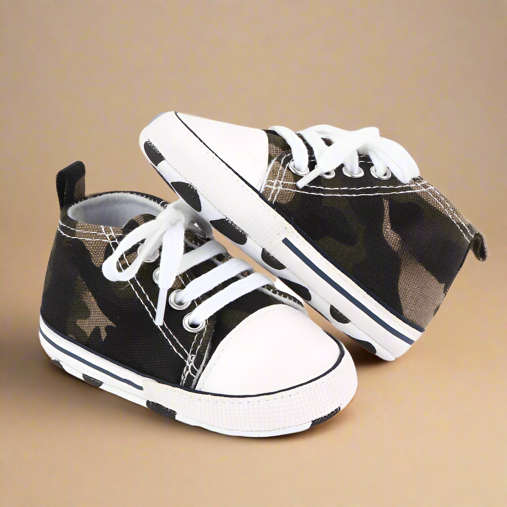 Toddler sneakers with soft, padded collar for extra comfort, breathable material