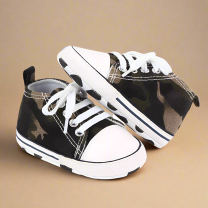 Toddler sneakers with soft, padded collar for extra comfort, breathable material