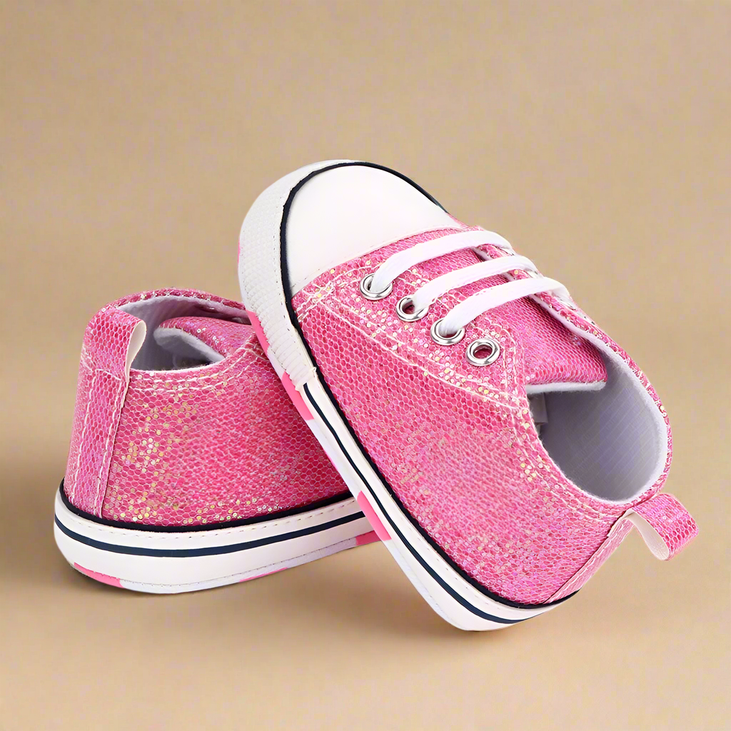 Infant first walker shoes, secure fit with hook-and-loop fastener, breathable