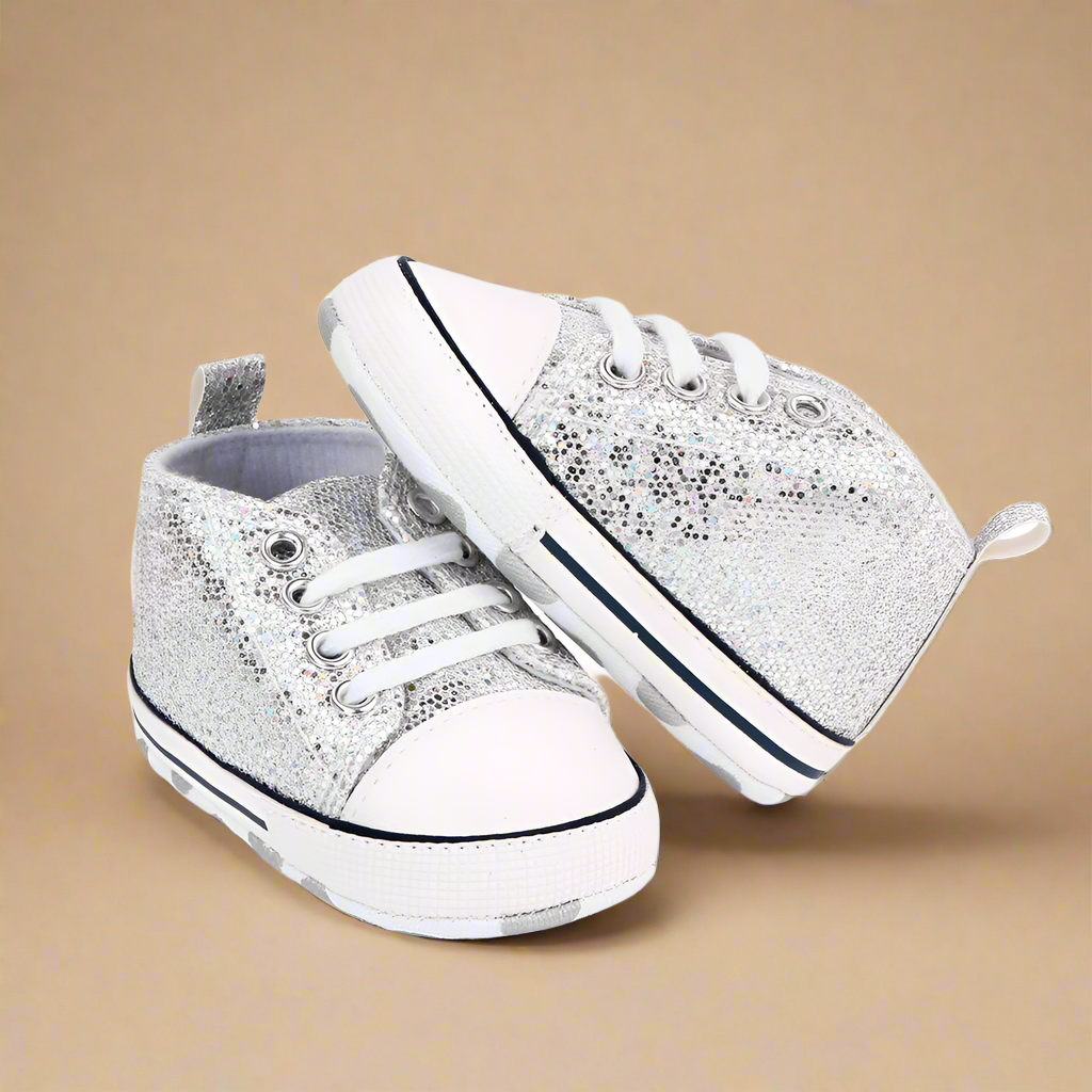 Soft sole baby sneakers, designed to protect little feet while walking
