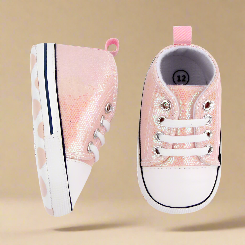Baby first walker shoes, breathable material prevents overheating, flexible sole