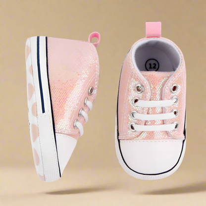 Baby first walker shoes, breathable material prevents overheating, flexible sole