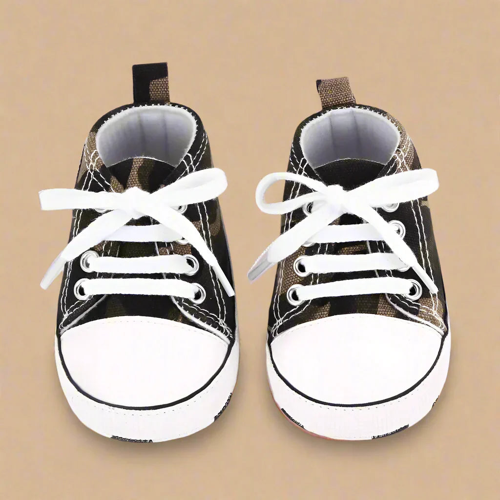 First walker shoes for babies, flexible sole promoting natural foot movement