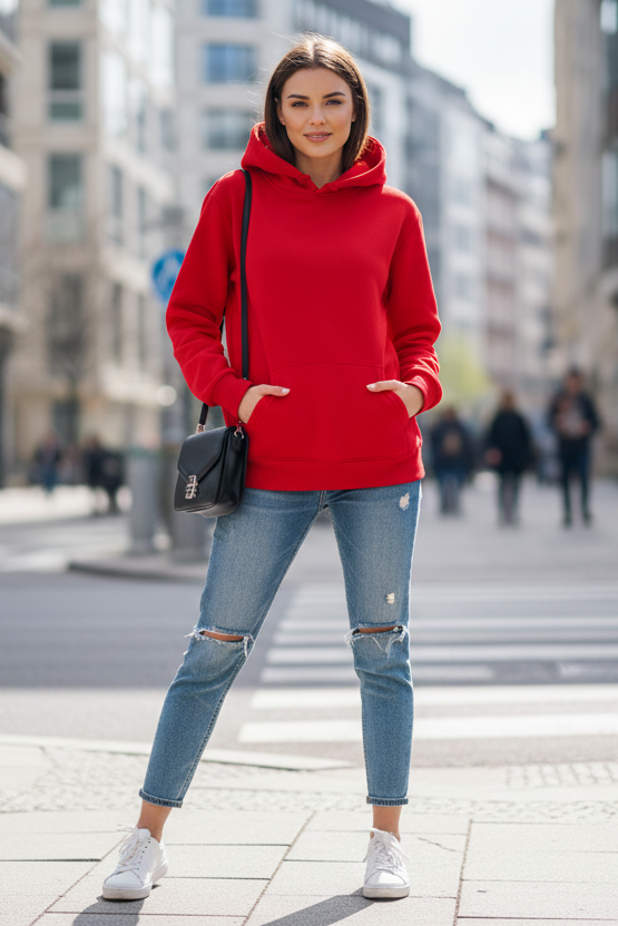 Unisex breathable hooded sweatshirt for everyday comfort & casual style.