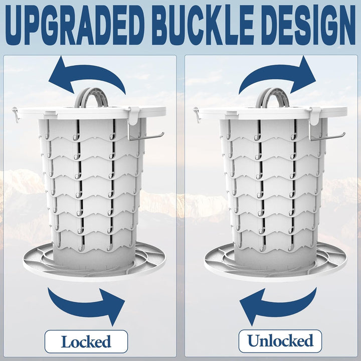 Lightweight CampMate portable toilet with adjustable height, perfect for hiking essentials.