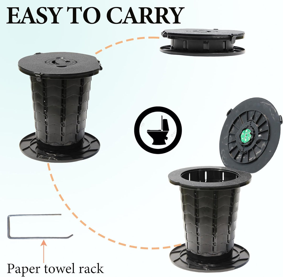 Essential camping toilet: Unisex, adjustable height, CampMate for convenient outdoor relief.