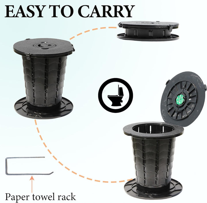 Essential camping toilet: Unisex, adjustable height, CampMate for convenient outdoor relief.