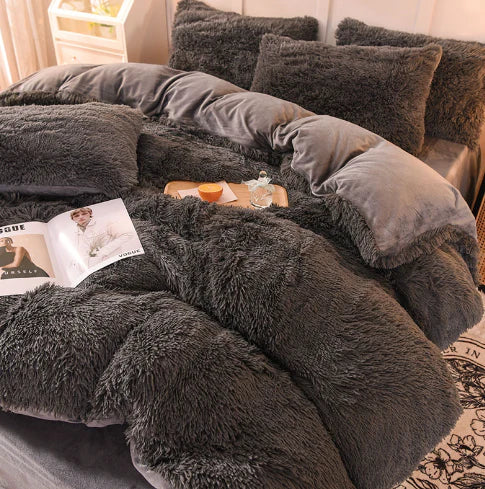 Unisex candy-colored soft plush duvet cover for cozy bedroom decor and ultimate comfort.