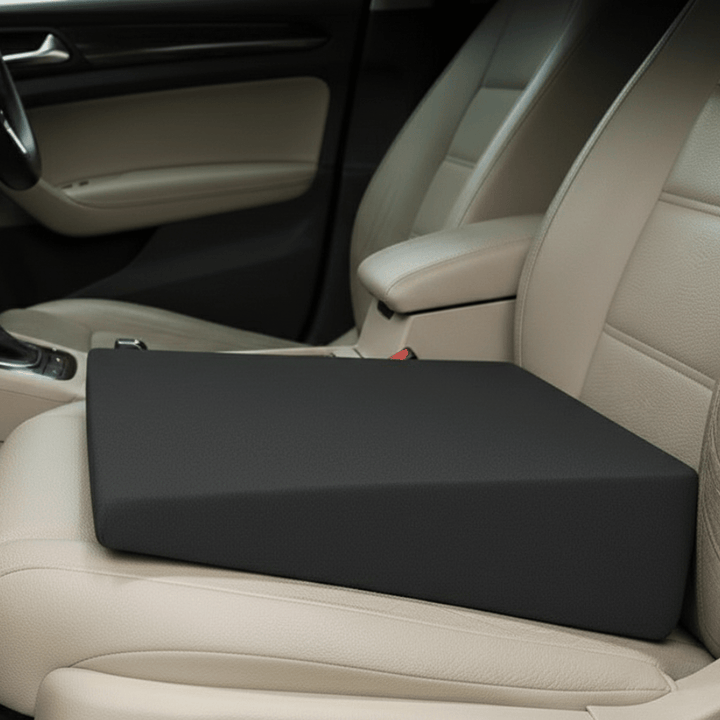 Unisex car seat booster cushion for height & comfort, memory foam for improved driving position.