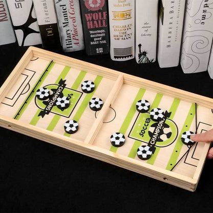 Family fun catapult football game, kids wooden board game, interactive entertainment