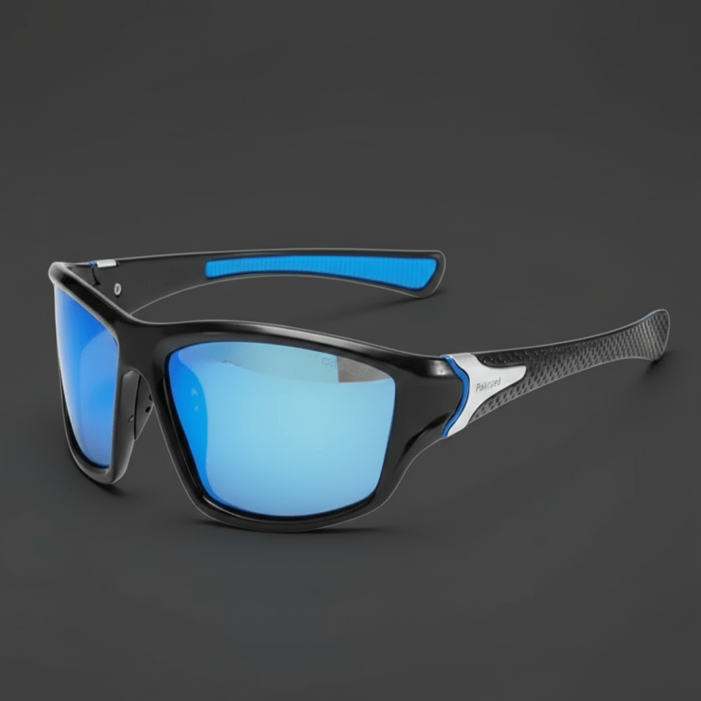 Polarized Chester sports sunglasses, UV400, reducing glare for clear vision in all outdoor conditions.