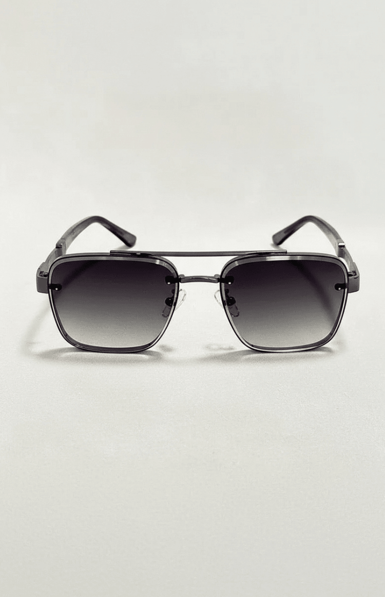 Protective UV400 aviator sunglasses, a timeless unisex eyewear accessory with a shiny metal frame.