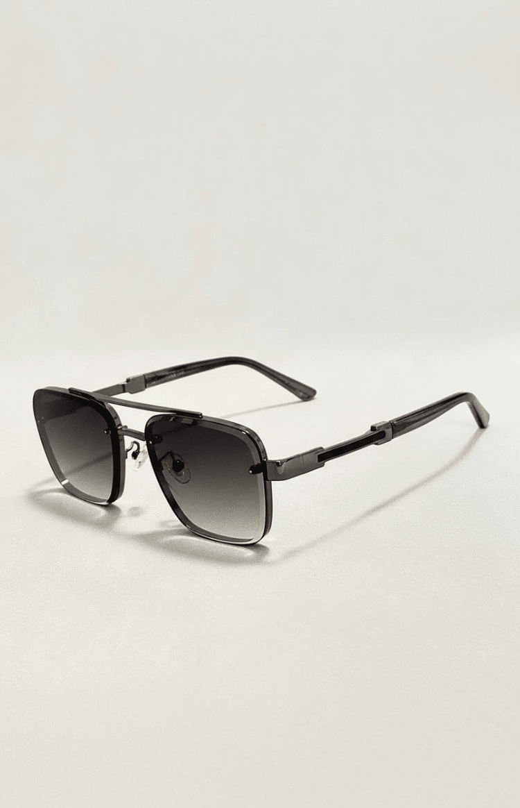 Iconic classic aviator sunglasses, unisex fit, with dark UV400 lenses for essential eye protection.