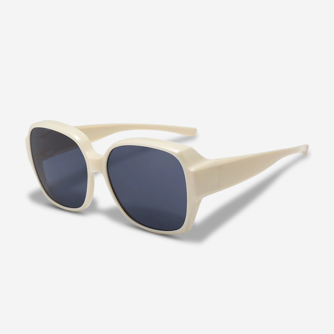 Versatile unisex clip-on shades transform prescription eyewear into sunglasses with UV400 eye protection.