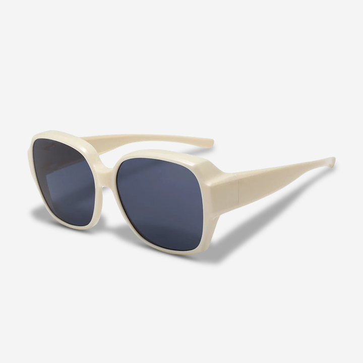 Versatile unisex clip-on shades transform prescription eyewear into sunglasses with UV400 eye protection.