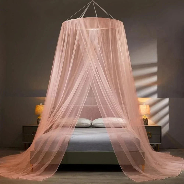 Stylish bed canopy mosquito net. Offers elegant bug protection for your bedroom & outdoor areas.
