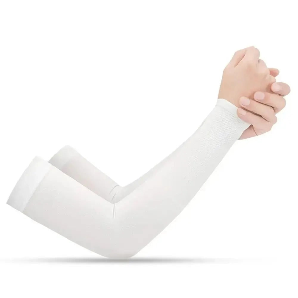 Unisex cooling UV protection arm sleeves for sun protection during outdoor sports & activities.