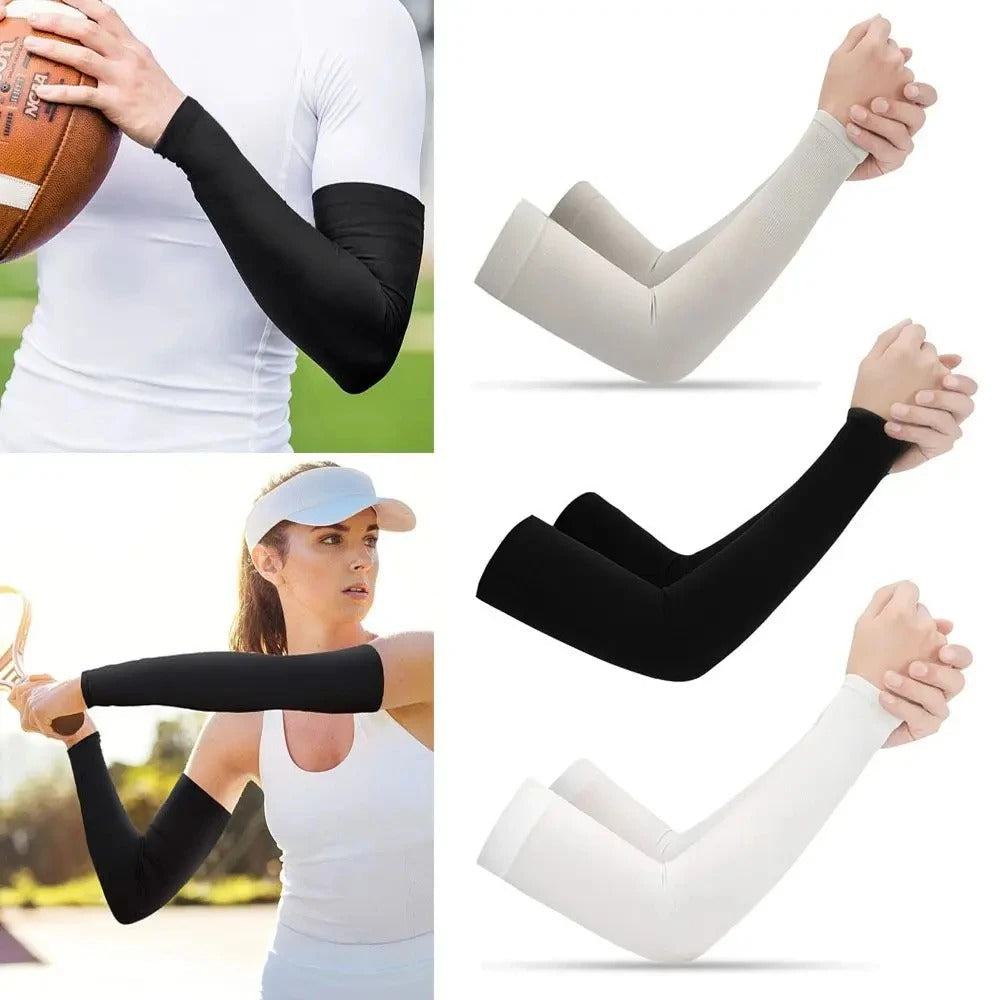 Cooling UV protection arm sleeves for cycling, running & outdoor sports. Unisex activewear.