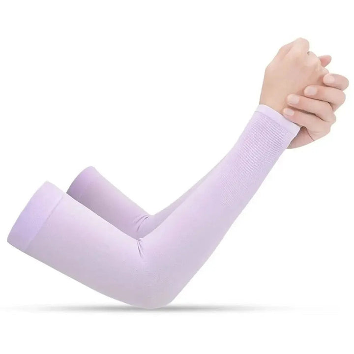 Versatile unisex cooling UV protection arm sleeves. Perfect for sports, hiking, driving & outdoor adventures.