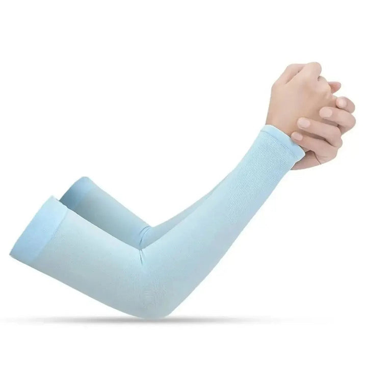 Protect your skin with unisex cooling UV protection arm sleeves. Blocks harmful sun rays during outdoor sports.