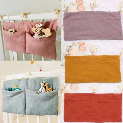 Multifunctional hanging storage for crib, perfect for diapers & wipes