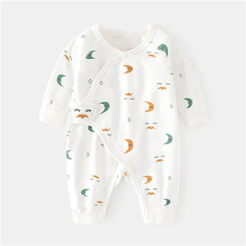 Unisex short-sleeve romper option, cotton, light and breathable for warmer days, print infant wear