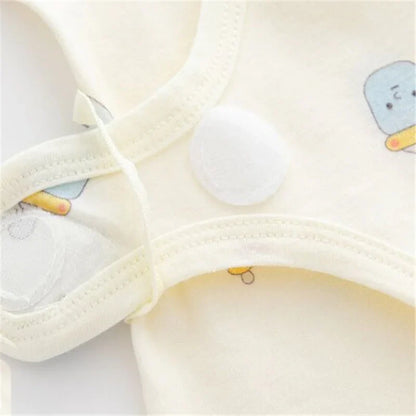 Cozy cotton infant jumpsuit, all-in-one baby sleeper, gentle on skin, colorful print