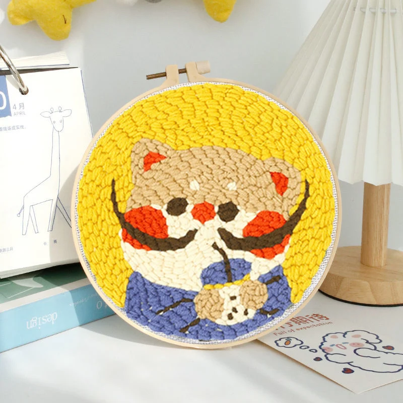 Embroidery punch needle kit, a perfect hobby for stress relief and creating personalized home decor