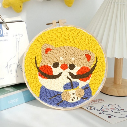 Embroidery punch needle kit, a perfect hobby for stress relief and creating personalized home decor