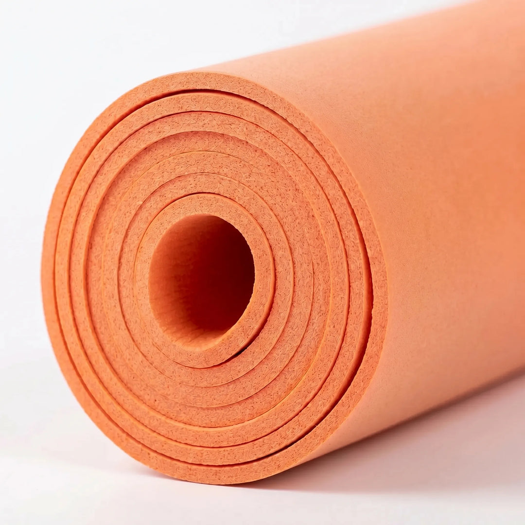 Portable exercise mat for home gym workouts. Easy to roll & store, ideal cushioned fitness gear for any space.
