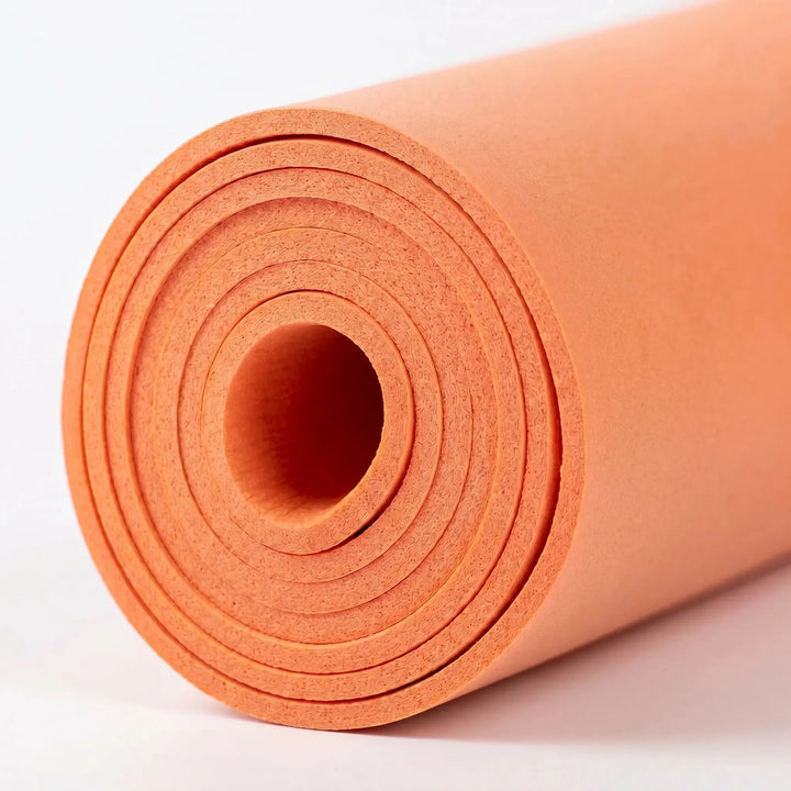 Portable exercise mat for home gym workouts. Easy to roll & store, ideal cushioned fitness gear for any space.