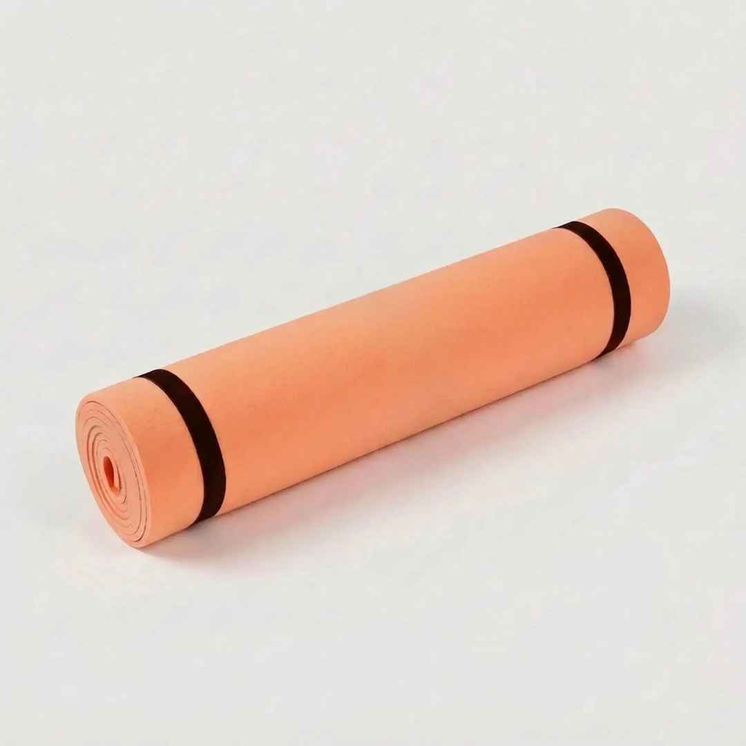 Versatile cushioned fitness mat for yoga, pilates, core work, and general exercises. Essential home gym gear.