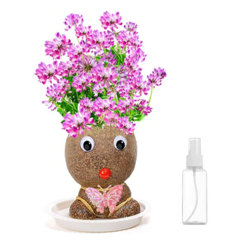 Boxed Unisex Decorative Grass Head Growing Kit, an ideal novelty plant gift for any occasion