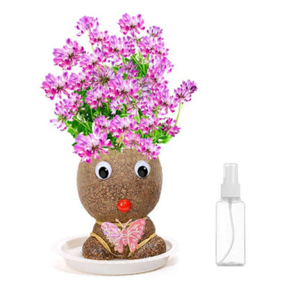 Boxed Unisex Decorative Grass Head Growing Kit, an ideal novelty plant gift for any occasion