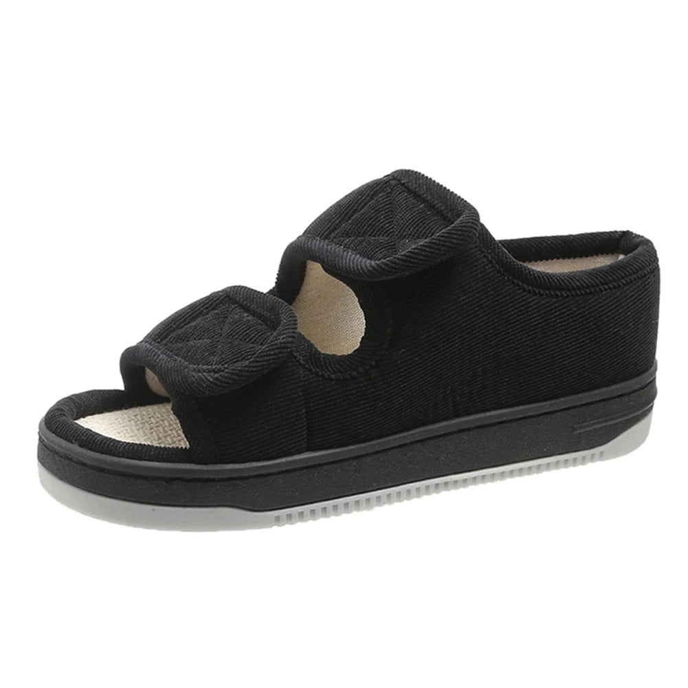 Therapeutic diabetic sandals for swollen feet and foot pain, enhancing circulation.