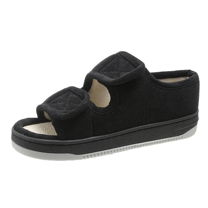 Therapeutic diabetic sandals for swollen feet and foot pain, enhancing circulation.