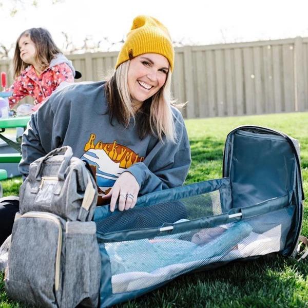Stylish unisex diaper backpack, large capacity for all baby essentials, great for travel