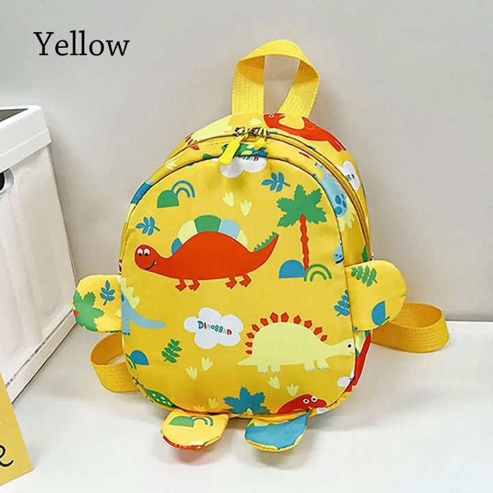 Unisex dinosaur preschool backpack, green kids school bag featuring playful design and sturdy construction